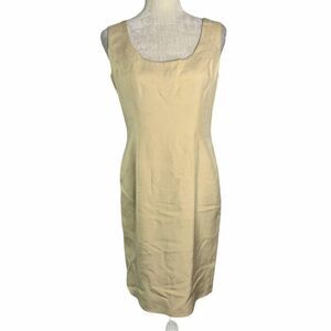Vintage Tom and Linda Platt Sheath Dress S Beige